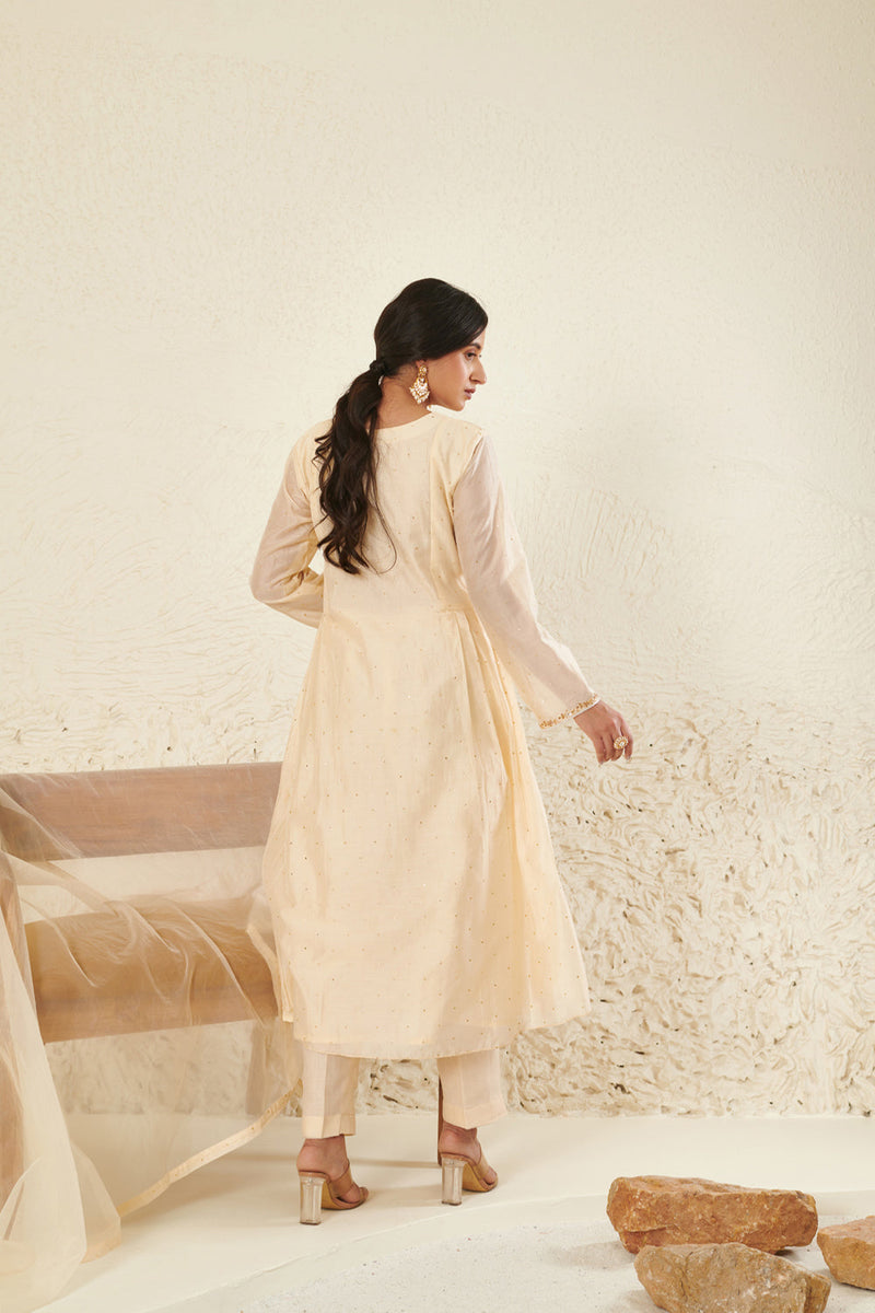 Ivory Embroidered Kurta Set