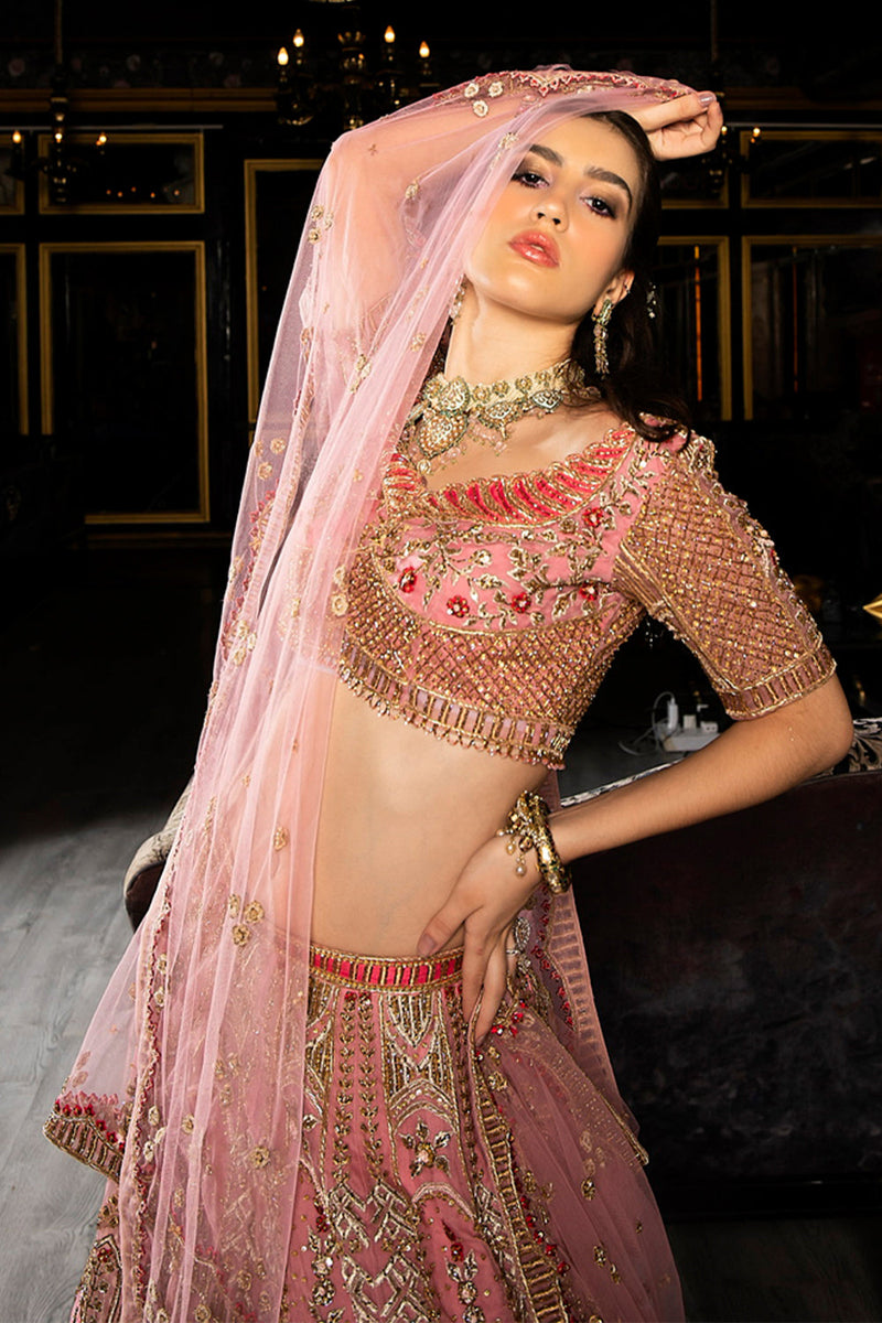 "Giselle" Pink Zardosi And Sequin Lehenga Set