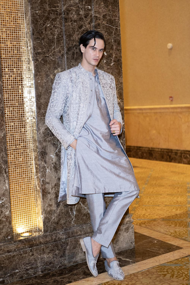 Platinium Prince Sherwani Set