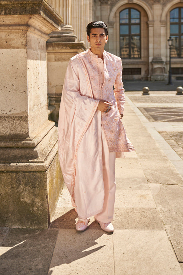 Blush Pink Sherwani Set