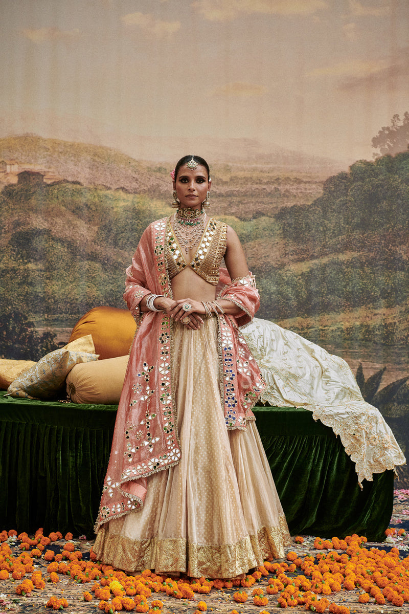 Svet Gulal Lehenga