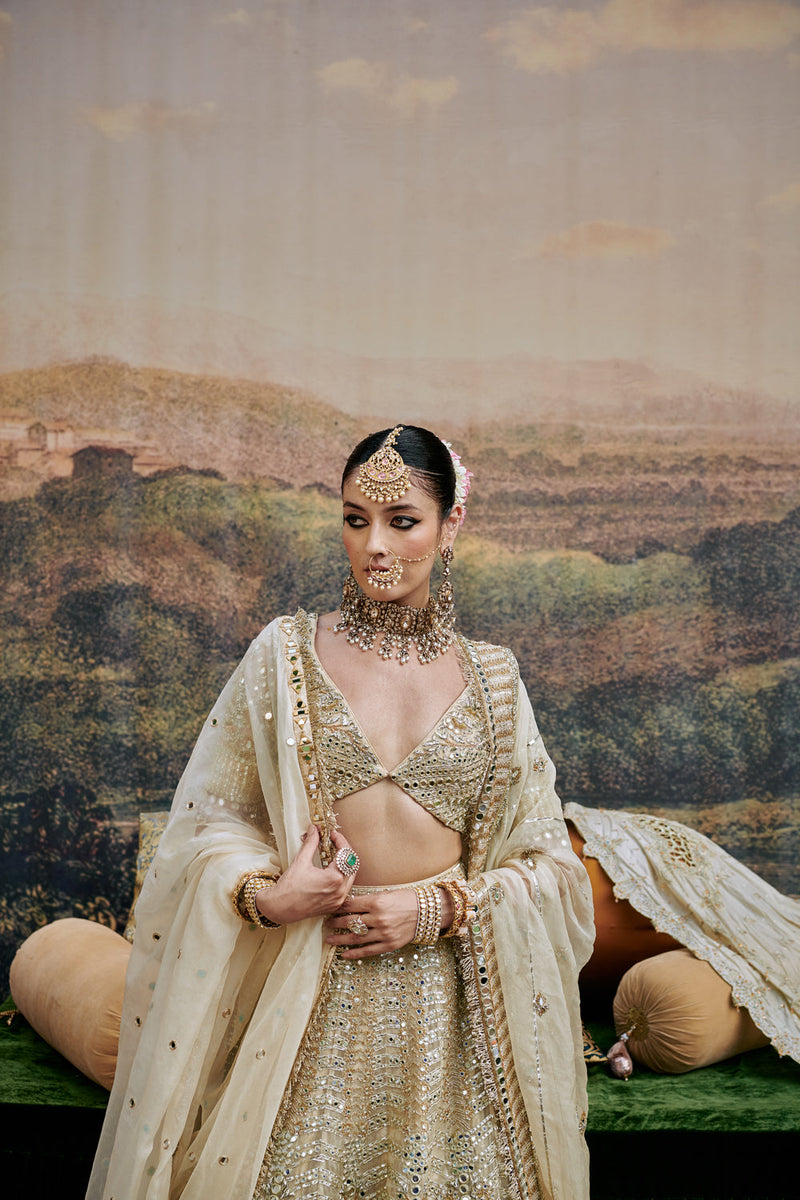 Shvet Afsana Lehenga