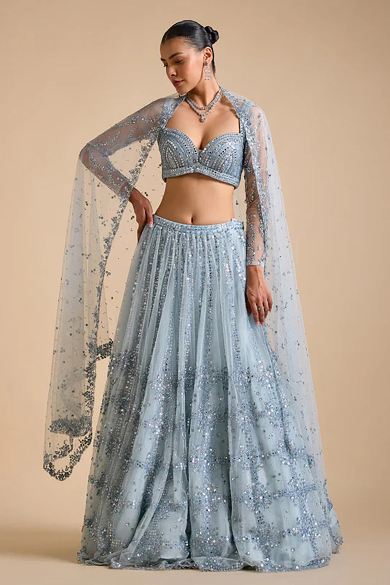 Ice Blue Lehenga Set