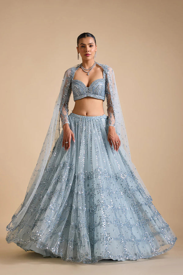 Ice Blue Lehenga Set