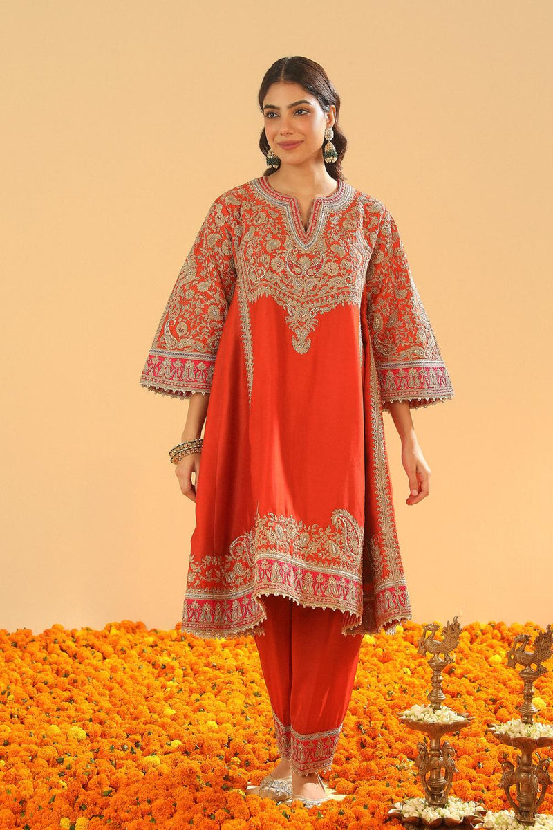 Short Chauga With Khada Dupatta