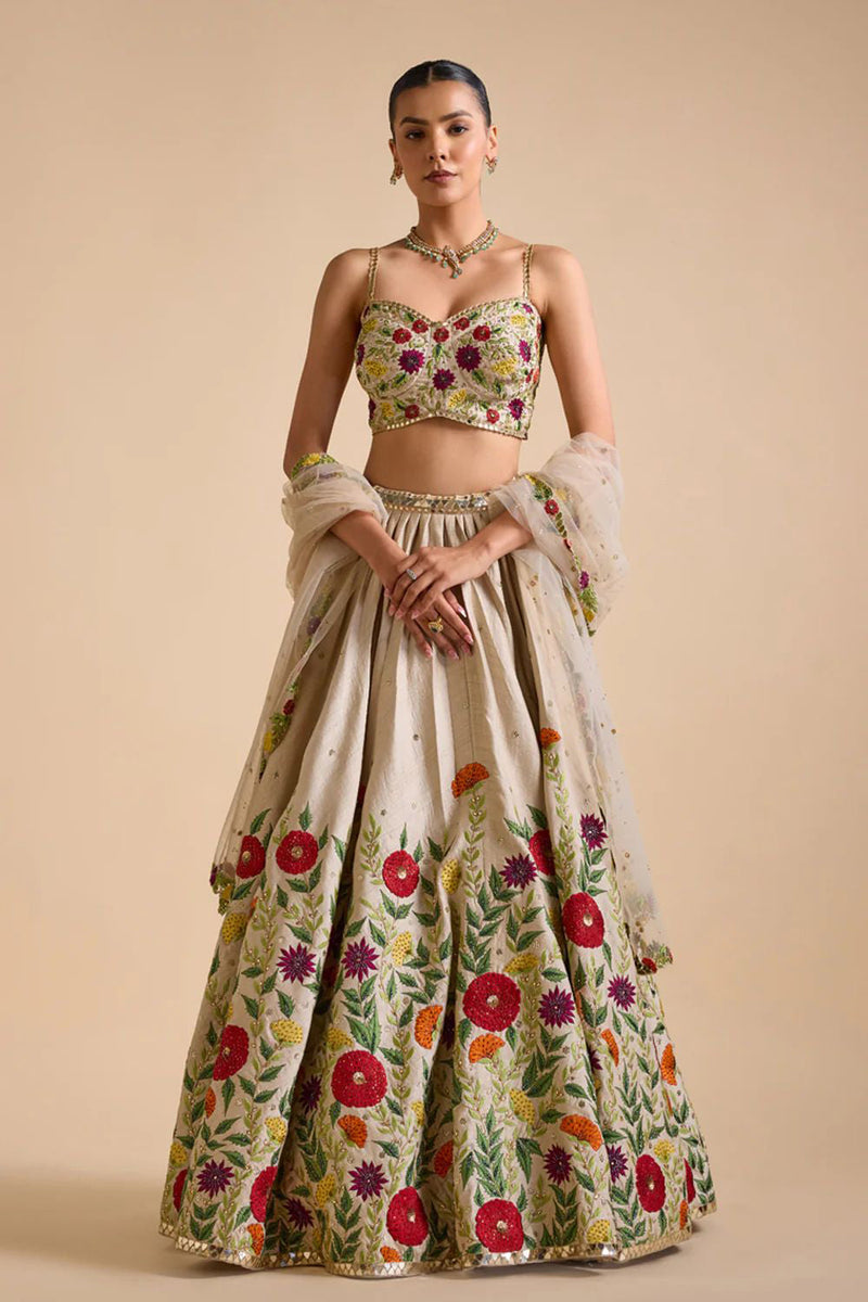 Ivory Full Bloom Lehenga Set