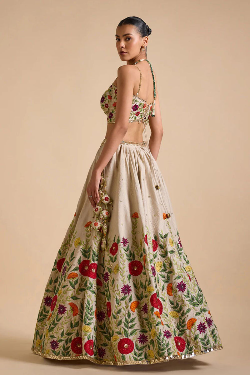 Ivory Full Bloom Lehenga Set