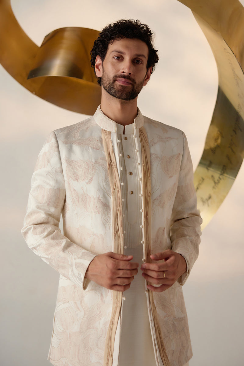 Dreamy Ivory Bandhgala Set