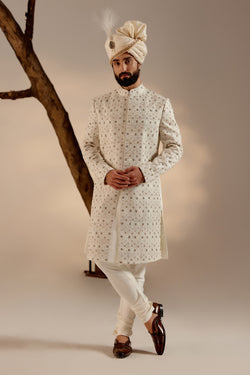 Albino White Sherwani