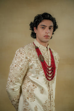 Butter Cream Sherwani