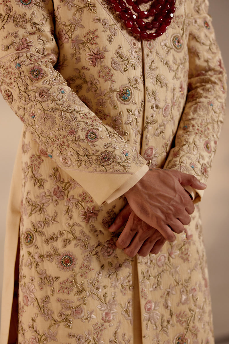 Pale Gold Sherwani