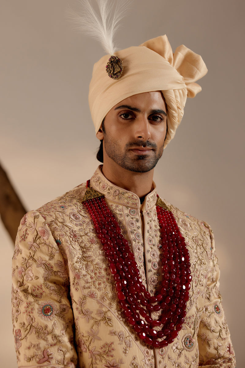 Pale Gold Sherwani