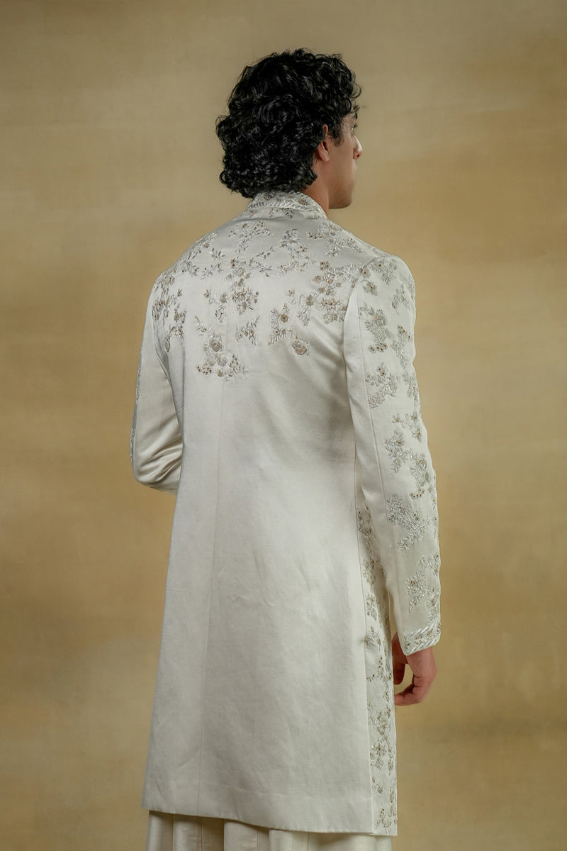 Gardenia White Sherwani