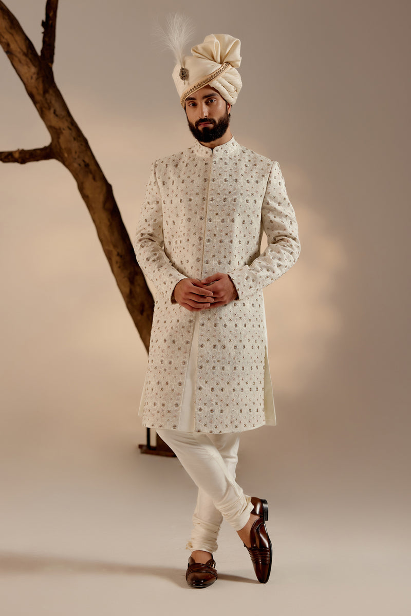 Turtle Dove Sherwani Set