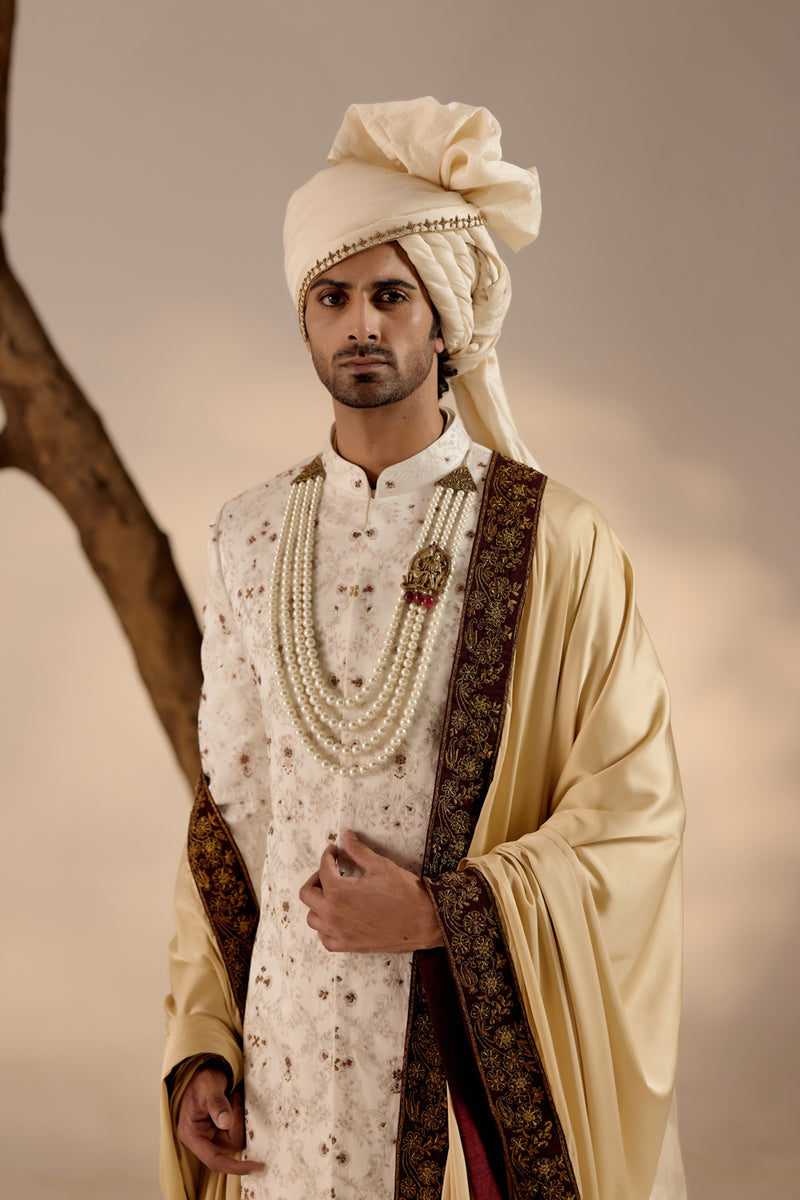 Rouge Wane Sherwani Set