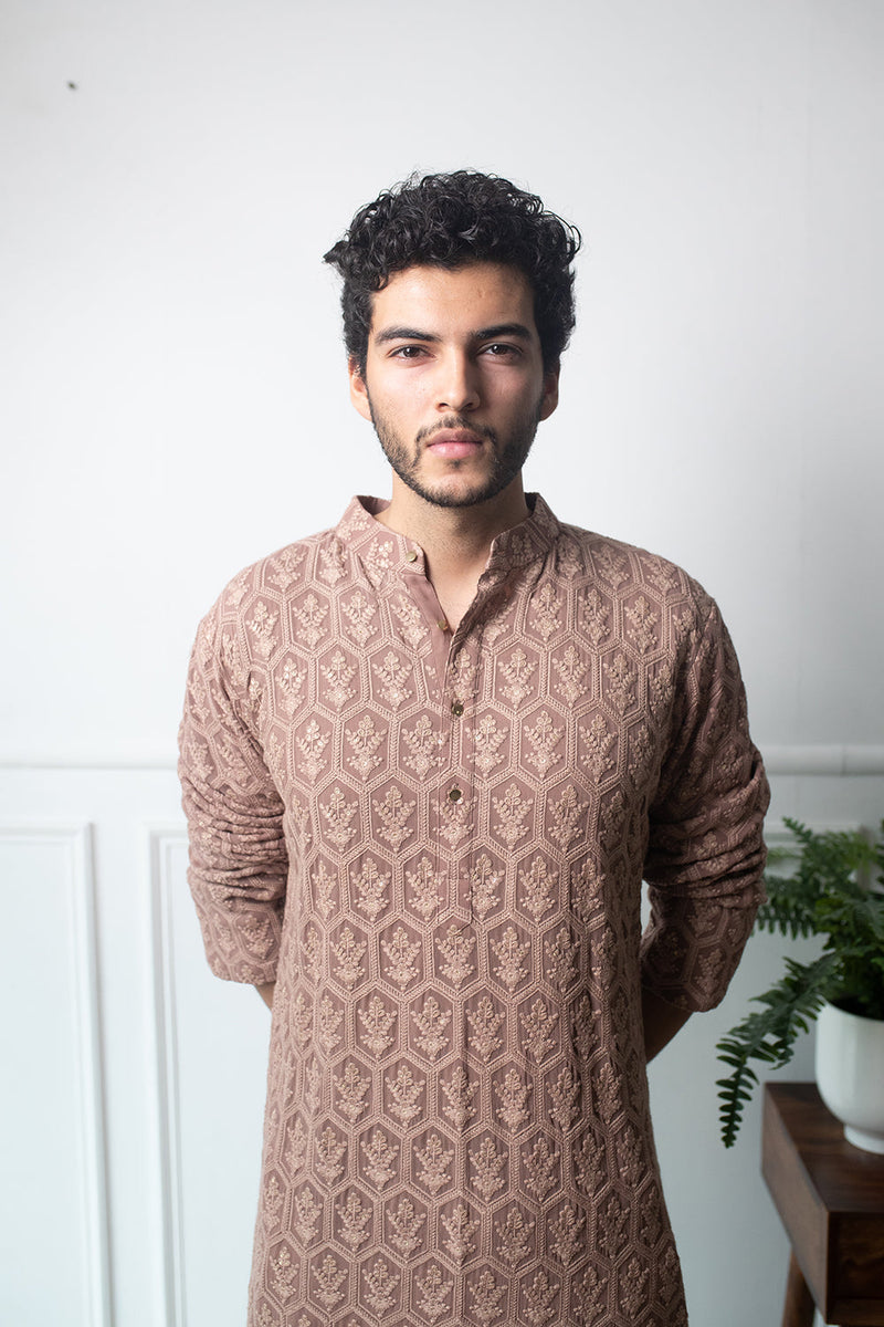 Rose Taupe Kurta Set