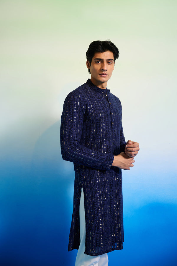 Regal Blue Kurta Set