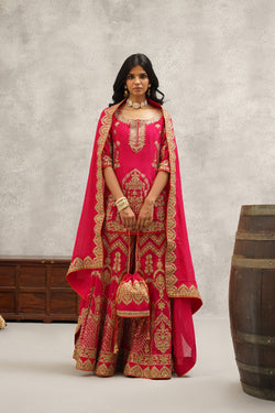 Fusia Embroidered Sharara Set