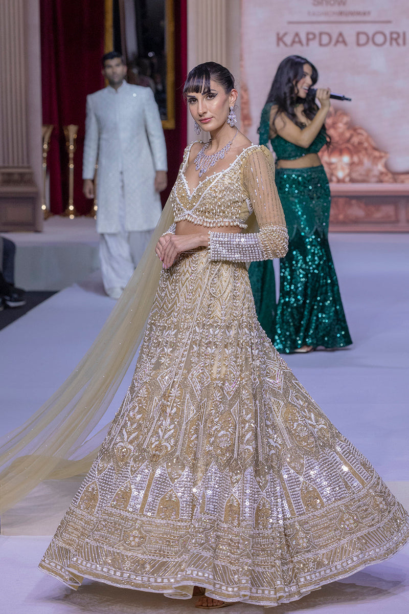 Gold Embroidered Lehenga Set