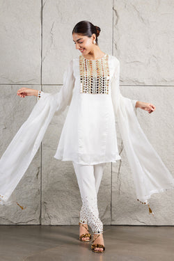 Ivory A-Line Kurta Set