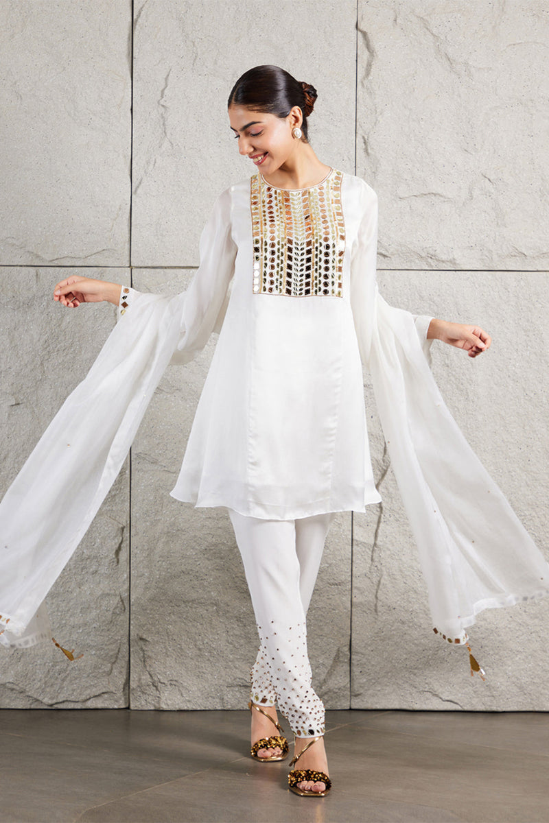 Ivory A-Line Kurta Set