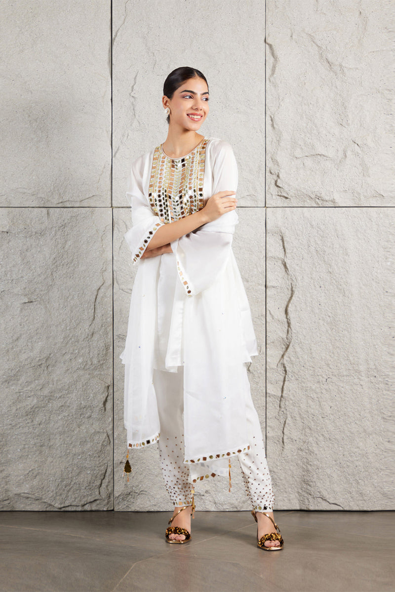 Ivory A-Line Kurta Set