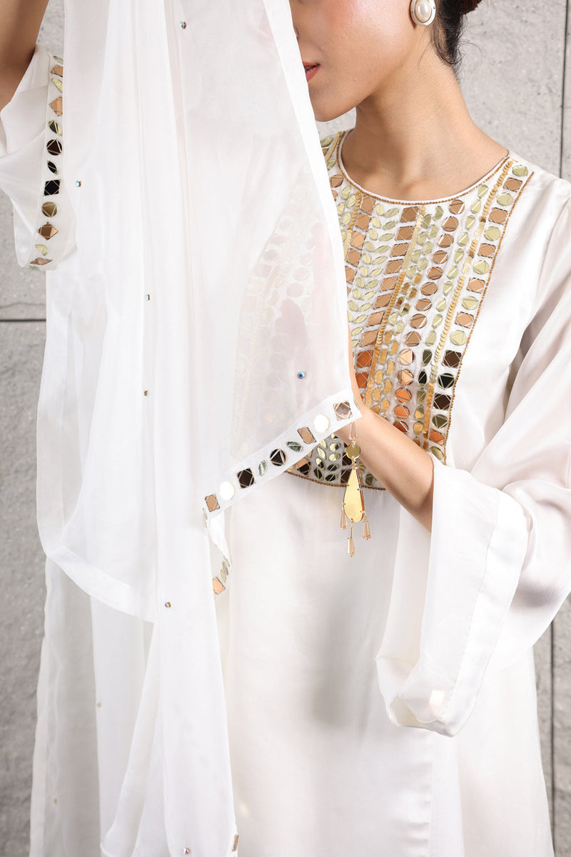 Ivory A-Line Kurta Set