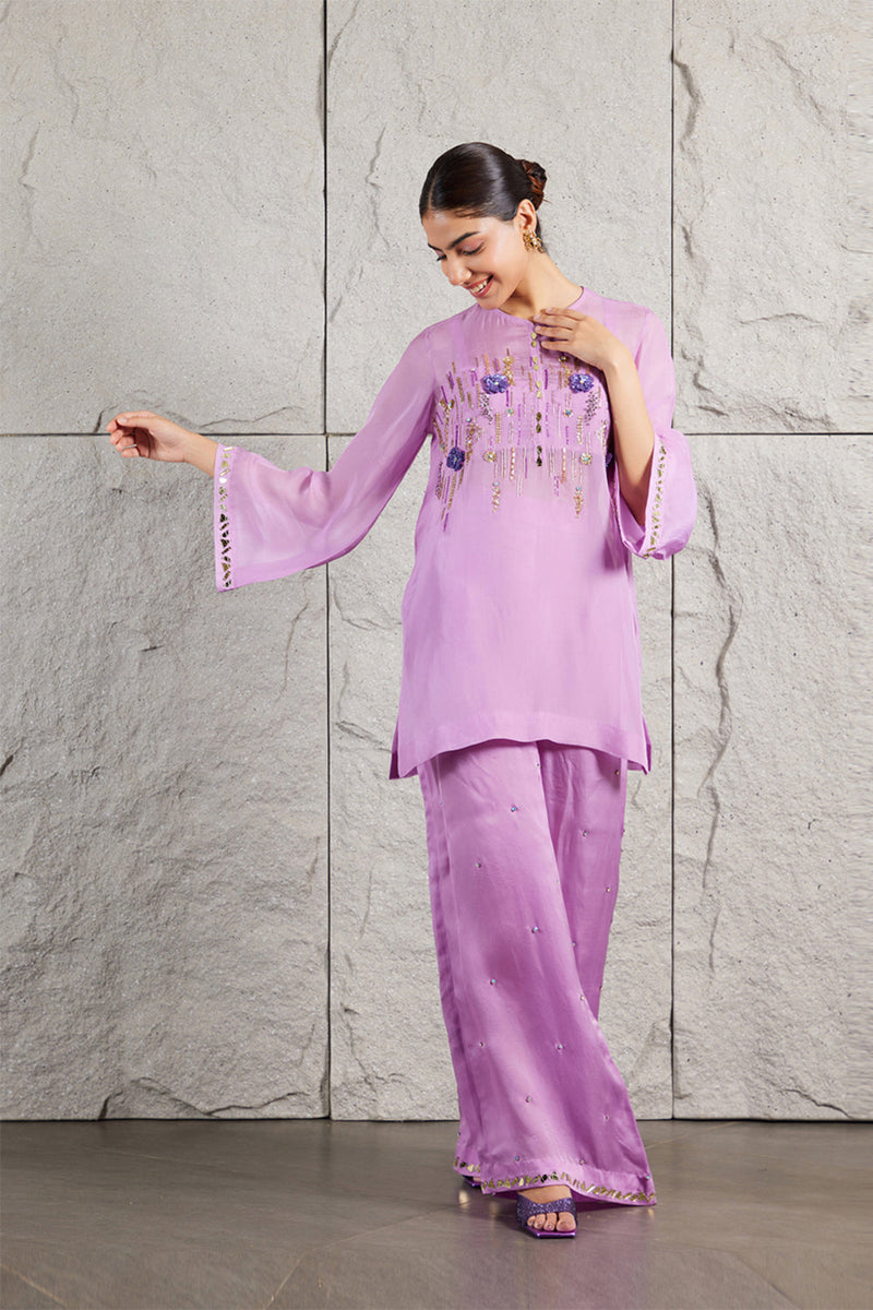 Lilac Kurta Plazzo Set