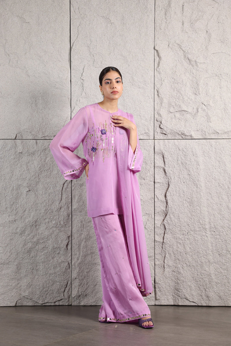 Lilac Kurta Plazzo Set