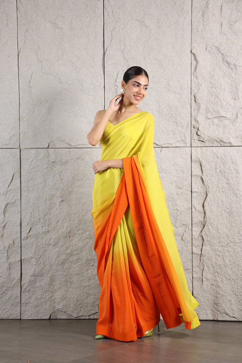 Sunset Ombre Saree