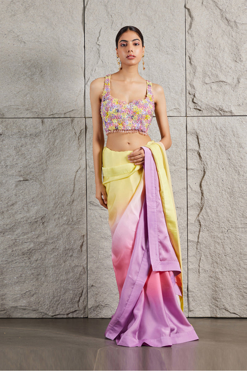 Pastel Ombre Saree