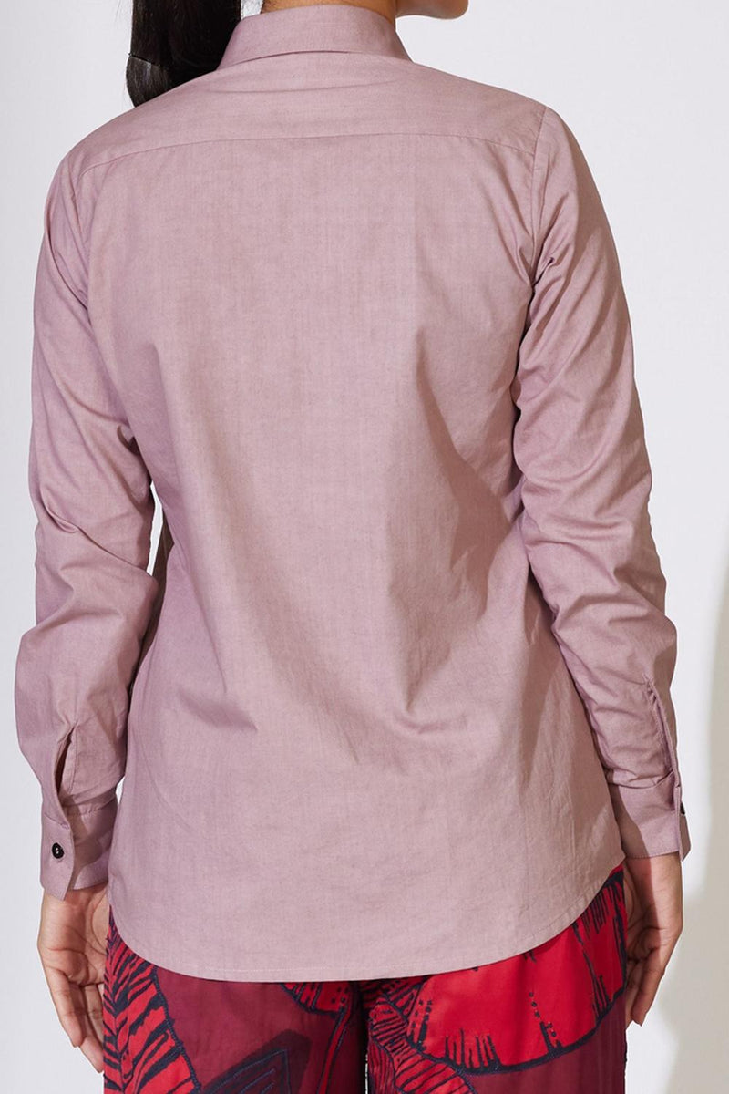 Peach Plain Patch Shirt