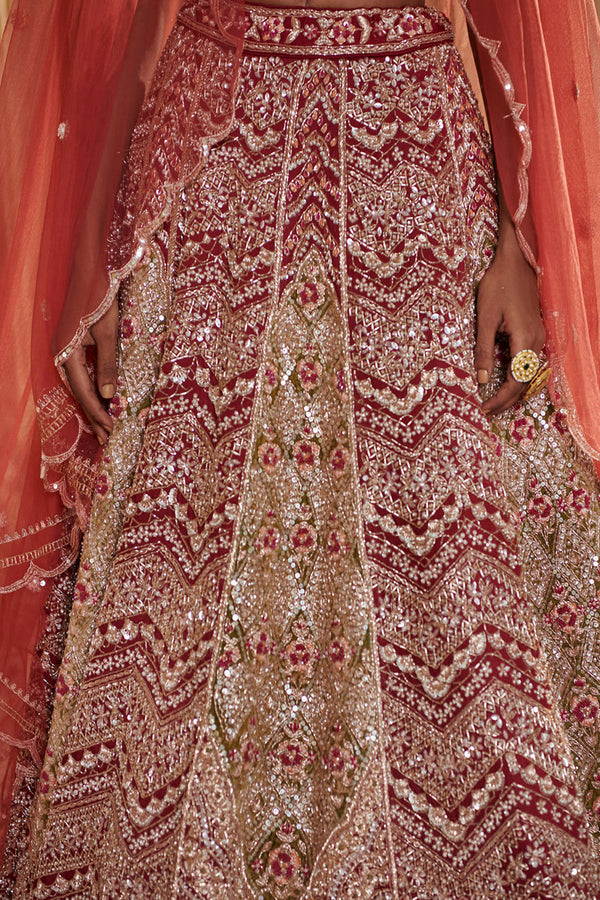 Plum Bridal Lehenga