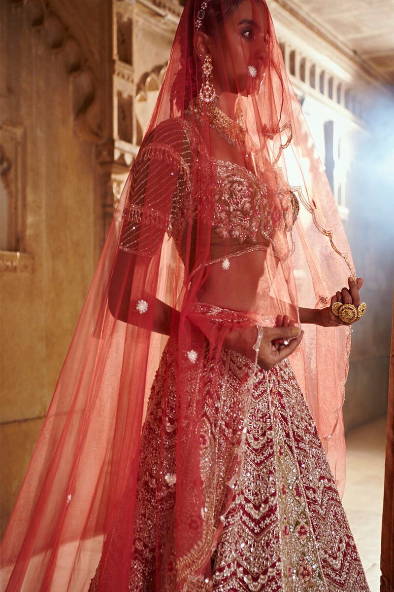 Plum Bridal Lehenga