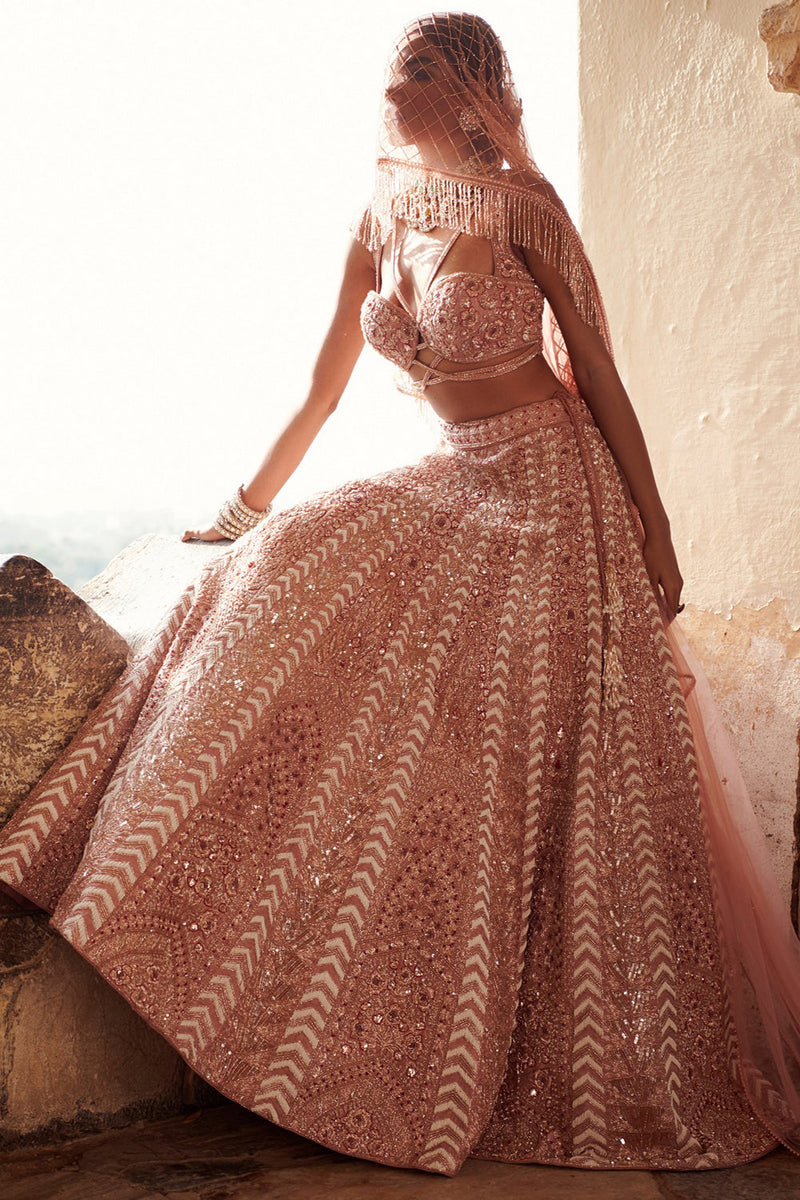 Pale Pink Bridal Lehenga