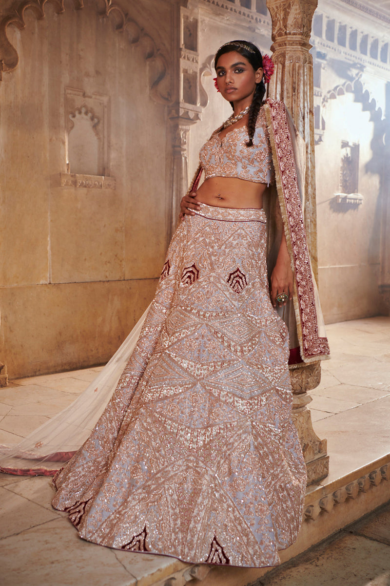 Grey Bridal Lehenga