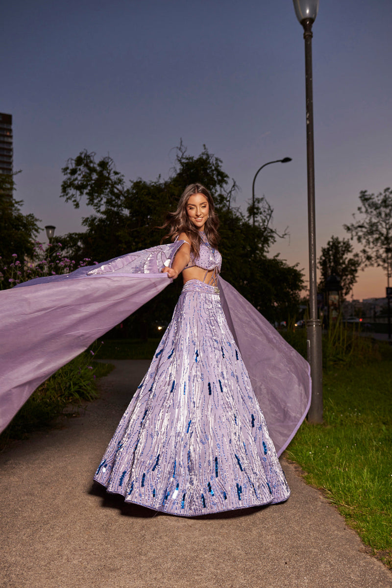 Purple Lehenga Set