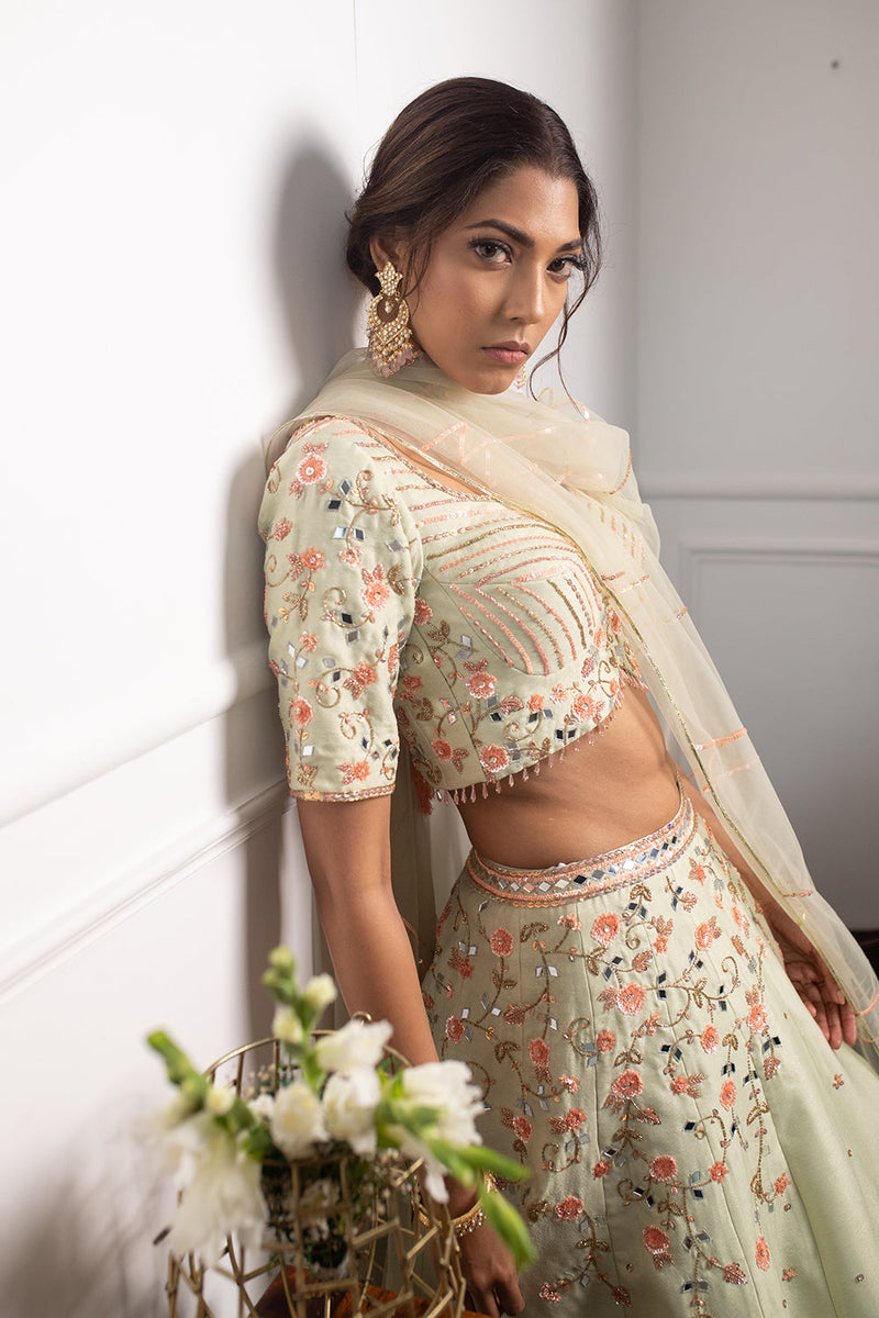 Brassica Mint Lehenga