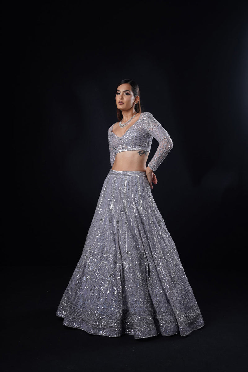 "Cresta" Sapphire Colour Lehenga Set