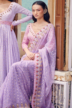 Lilac Saree