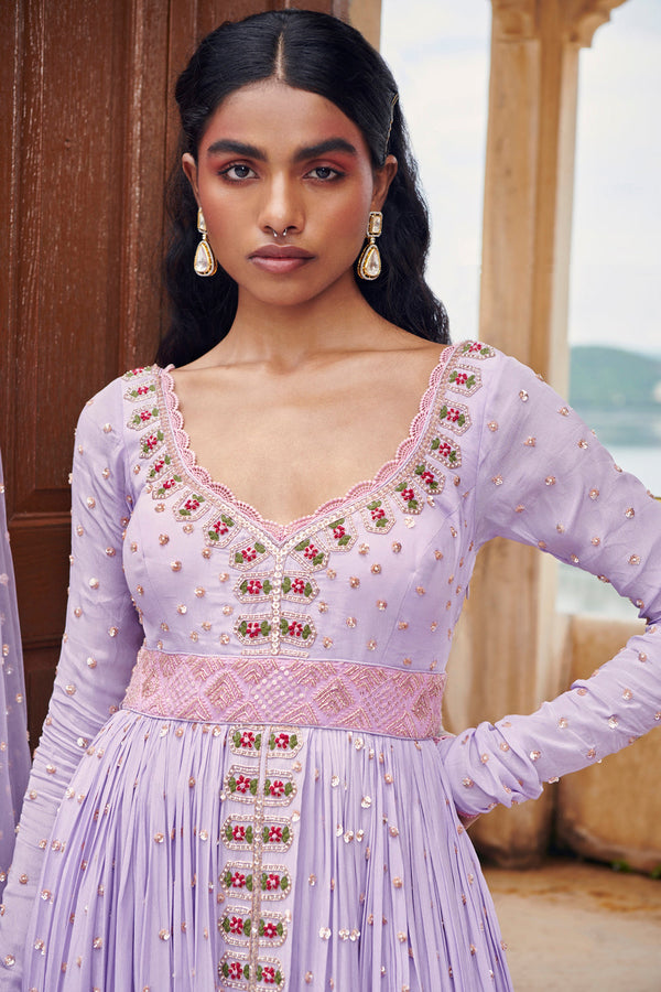 Lilac Anarkali