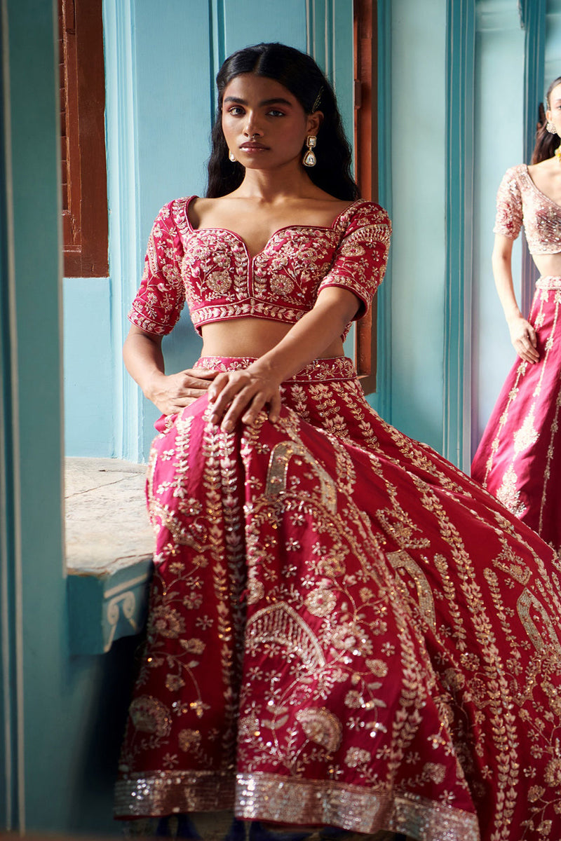 Plum Lehenga