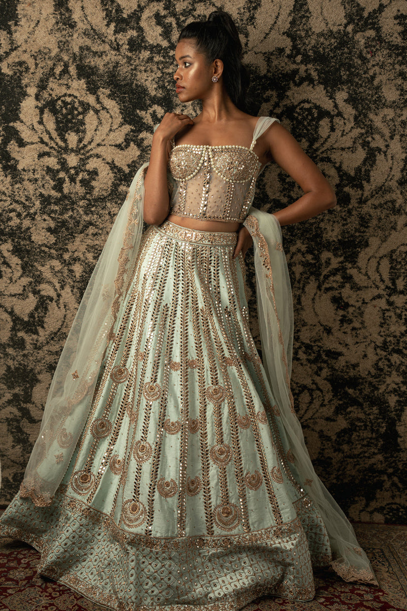 Mint Green Lehenga Set