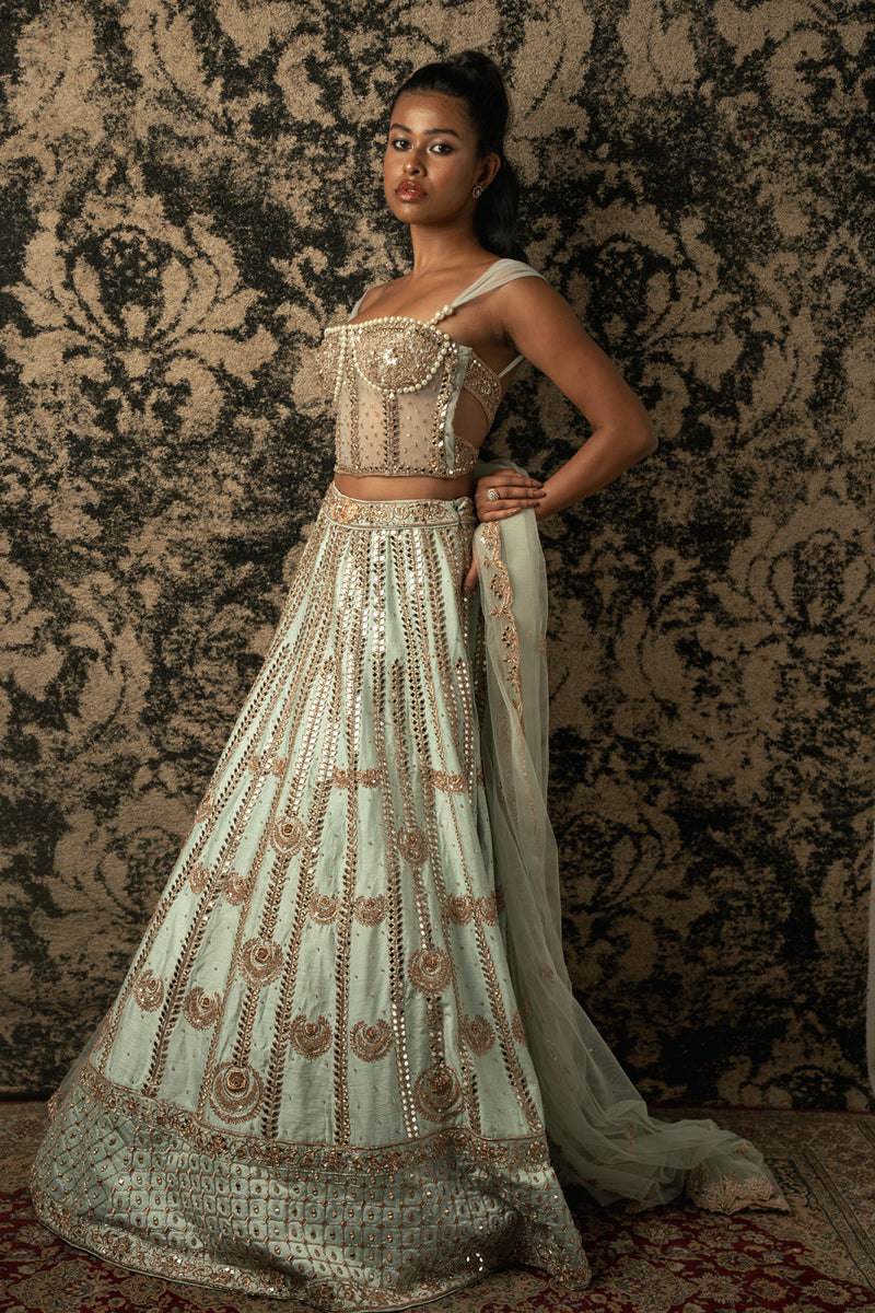 Mint Green Lehenga Set