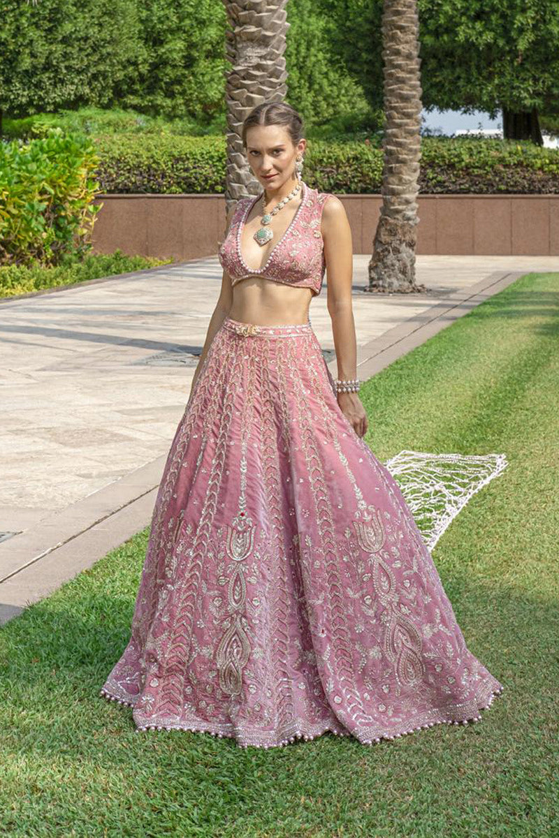 Victoria Rose Pink Lehenga Set