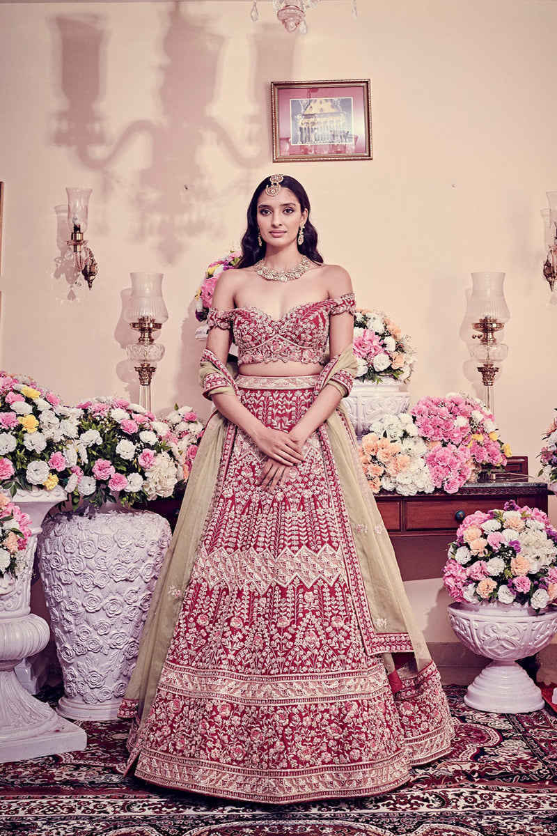 Garnet Red Lehenga