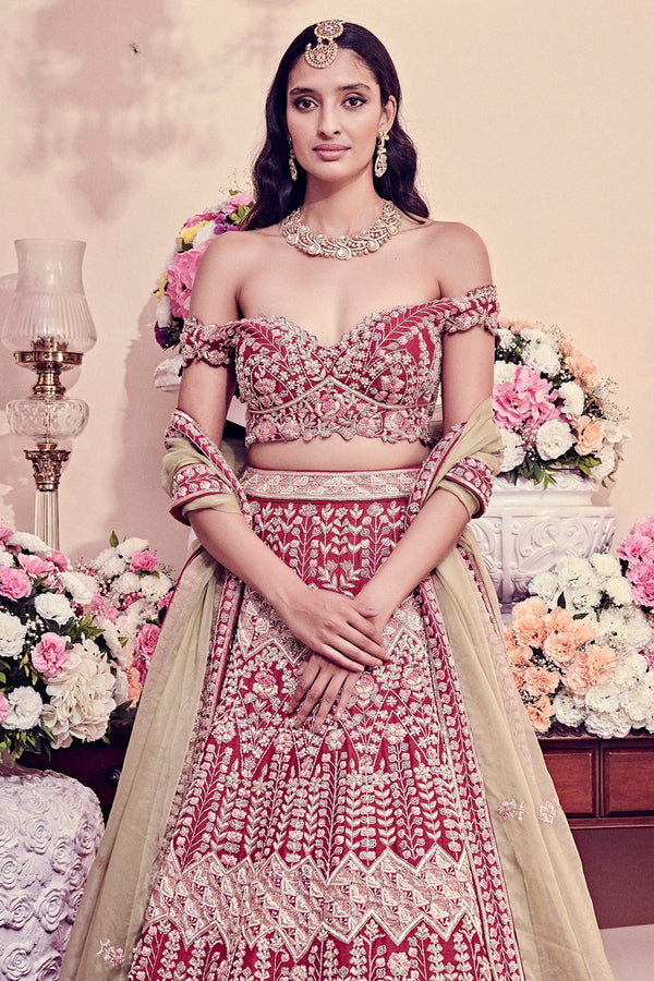 Garnet Red Lehenga