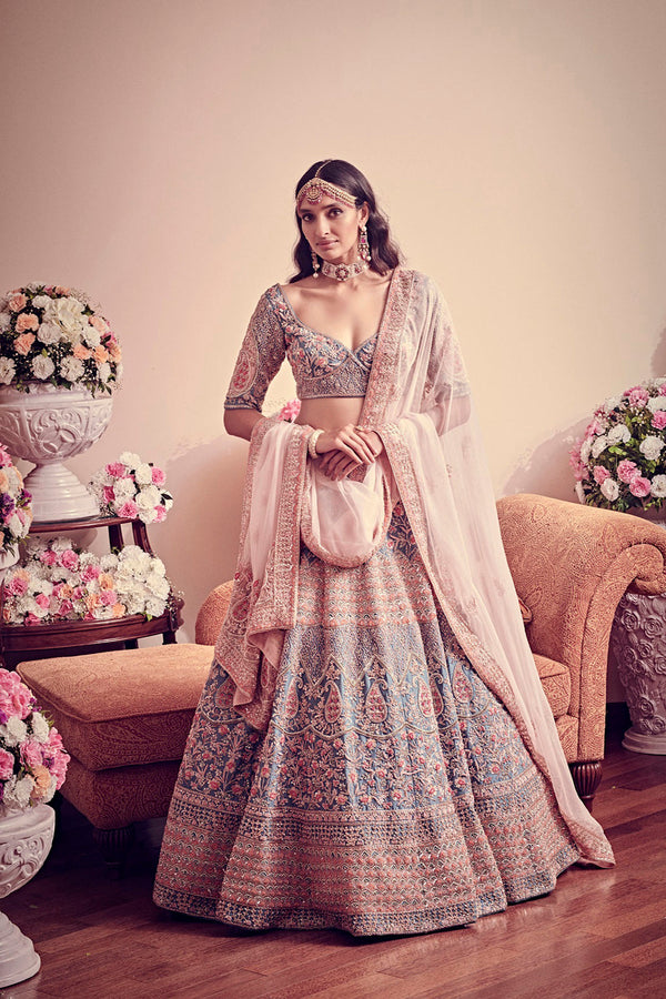 Avant Garde Blue Hued Lehenga