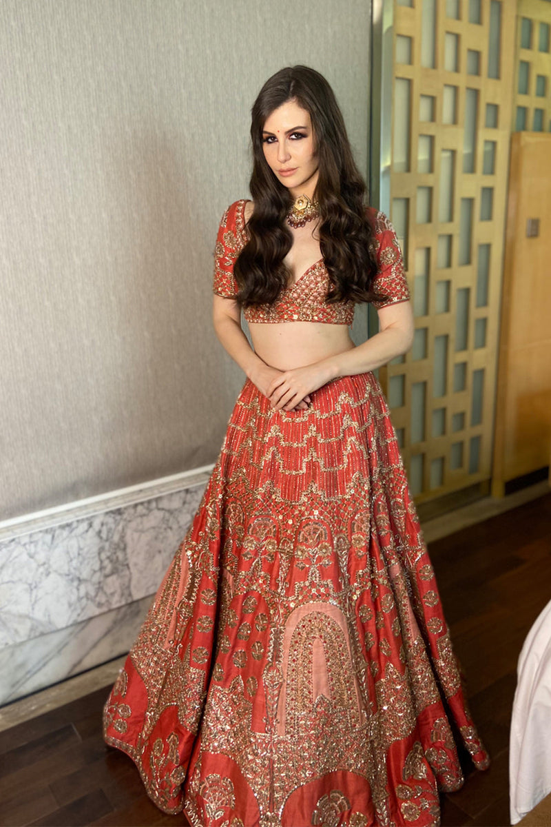 Scarlet Red Lehenga