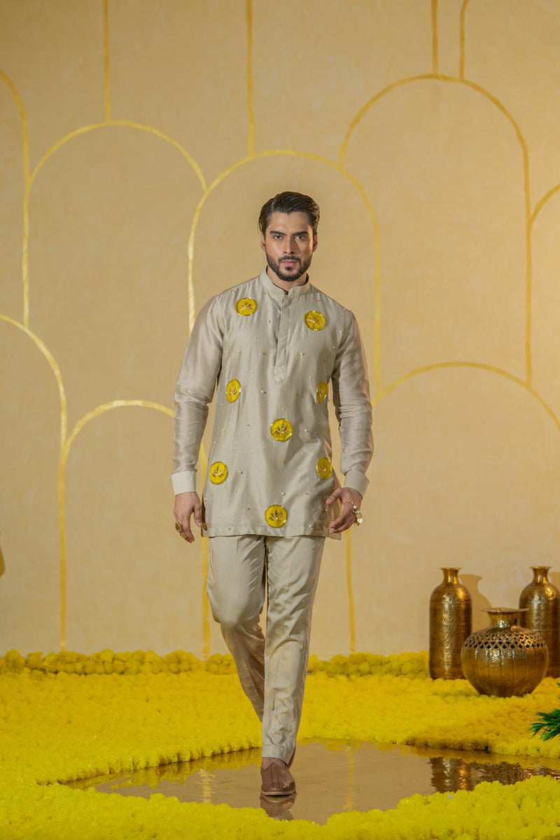 Lotus Applique Short Kurta Set